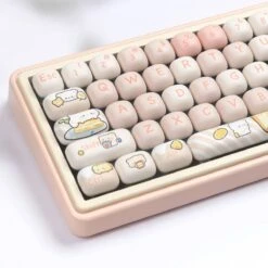 Kawaii Bear Bread Party Mog Profile Keycaps (140 Keys)