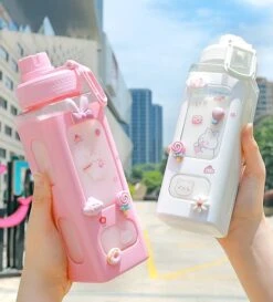 Kawaii Pastel Transparent Style Bottle – Limited Edition