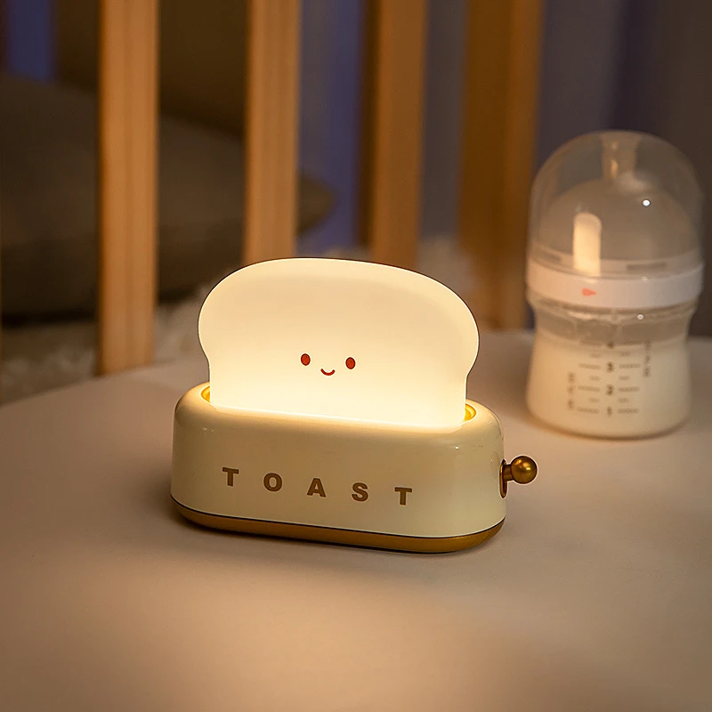 Kawaii Bread Toast LED Night Lamp – Limited Edition 3 Kawaii Bread Toast LED Night Lamp – Limited Edition - Image 3