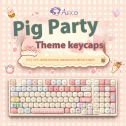 Akko Pig Party Mog Design 139pcs Keycaps -Kawaiitherapy Shop 0 e1eecf