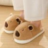 Kawaii Therapy Capybara Winter Plush Slippers