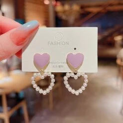 Kawaii Pearly Hearts Harajuku Earrings – Limited Edition -Kawaiitherapy Shop 0 e996f2