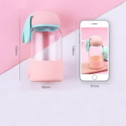 Kawaii Bunny Ears Glass Bottle (340ml) -Kawaiitherapy Shop 0 ed1fd2