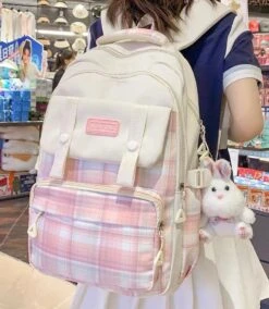 Kawaii Therapy Harajuku Style Pastel Grid Backpack