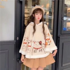 Kawaii Japanese Style Cats Winter Cloak – Special Edition -Kawaiitherapy Shop 0 f3d471
