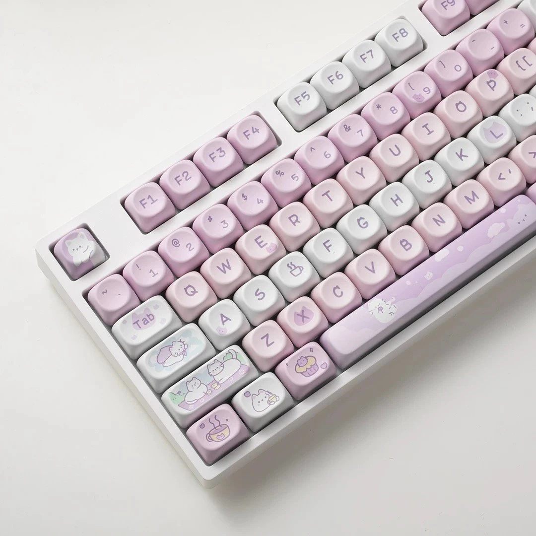 Kawaii Cat Tea Party Mao Profile Keycaps (132 Keys) 7 Kawaii Cat Tea Party Mao Profile Keycaps (132 Keys) - Image 7
