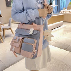 Kawaii Harajuku Multipocket Canvas Sling Bag 12 Kawaii Harajuku Multipocket Canvas Sling Bag -Kawaiitherapy Shop 0 f49c1d