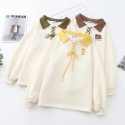 Kawaii Japanese Style Bear Collar Sweater – Limited Edition -Kawaiitherapy Shop 05ea4bba cb33 4254 8428 3c694d81d4ec