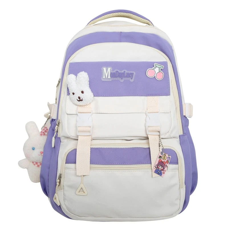 Kawaii Pastel Style Large Capacity College Backpack 9 Kawaii Pastel Style Large Capacity College Backpack - Image 9