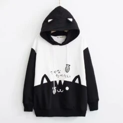 Kawaii Kitty Cat Fish Japanese Style Hoodie