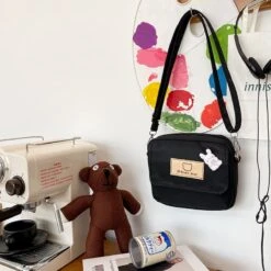 Kawaii Brown Bear Harajuku Sling Bag -Kawaiitherapy Shop 1614836346398