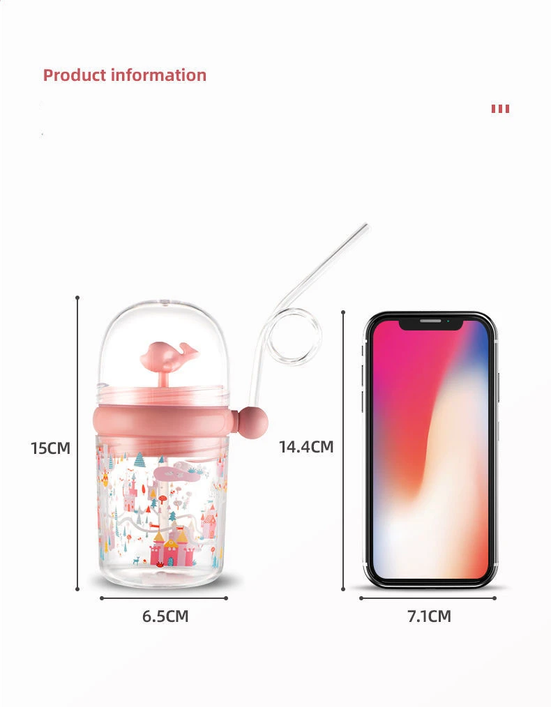 Kawaii Therapy Fountain Straw Bottle (260ml) – Limited Edition 2 Kawaii Therapy Fountain Straw Bottle (260ml) – Limited Edition - Image 2