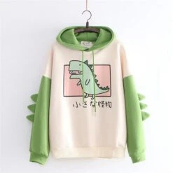 Kawaii Green Dinosaur Harajuku Hoodie – Limited Edition