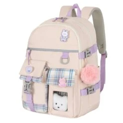 Kawaii Large Capacity Canvas Grid Backpack – Limited Edition -Kawaiitherapy Shop 21486245 5bde 4acd be20 01f6d3622daa