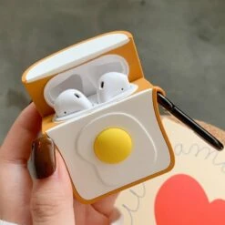 Kawaii Egg Toast Earphone Protective Case