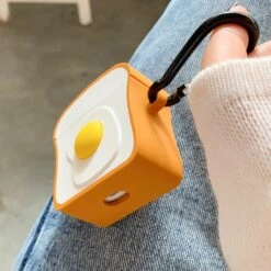 Kawaii Egg Toast Earphone Protective Case -Kawaiitherapy Shop 25864 6d85ab