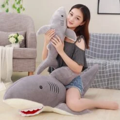 Kawaii Shark Plush Jumbo Edition (100cm) -Kawaiitherapy Shop 25979 0fa5bf
