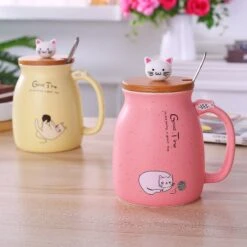 Kawaii Kitty Cat Ceramic Mug – Limited Edition -Kawaiitherapy Shop 29886 1bbe80