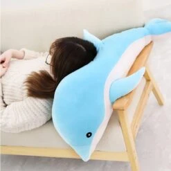 Kawaii Dolphin Plush Jumbo Edition (100cm) -Kawaiitherapy Shop 30503 9b3f30
