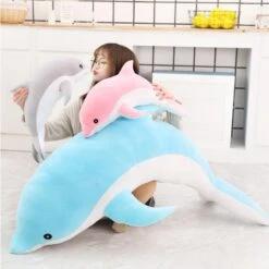 Kawaii Dolphin Plush Jumbo Edition (100cm) -Kawaiitherapy Shop 30503 af5977