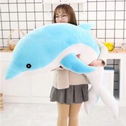 Kawaii Dolphin Plush Jumbo Edition (100cm) -Kawaiitherapy Shop 30503 e7ffd1