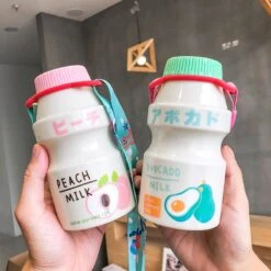 Kawaii Milk Fruit Plastic Bottle (480ml) -Kawaiitherapy Shop 30788 a4f398