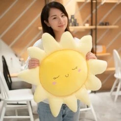 Kawaii Pastel Sunflower Cloud Plush -Kawaiitherapy Shop 32055 4f7606