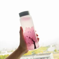 Kawaii Color Changing Cherry Blossom Glass Bottle (420ml) 9 Kawaii Color Changing Cherry Blossom Glass Bottle (420ml) -Kawaiitherapy Shop 32169 3590bd