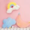 Kawaii Rainbow Cloud Moon Pillow – Limited Edition