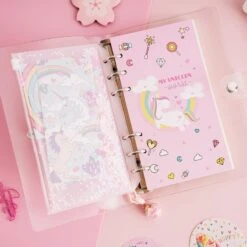 Kawaii Unicorn Notebook Diary Set -Kawaiitherapy Shop 32726 4e6b2e