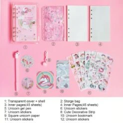 Kawaii Unicorn Notebook Diary Set -Kawaiitherapy Shop 32726 d70f57