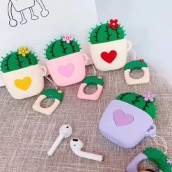 Kawaii Cactus Earphone Protective Case -Kawaiitherapy Shop 33069 4e4139