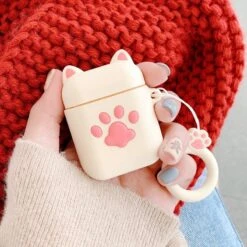 Kawaii Cat Paw Earphone Protective Case -Kawaiitherapy Shop 33084 e5297b
