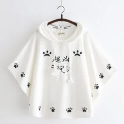 Kawaii Cat Paw Japanese Style Hoodie -Kawaiitherapy Shop 33335 f4d9d6