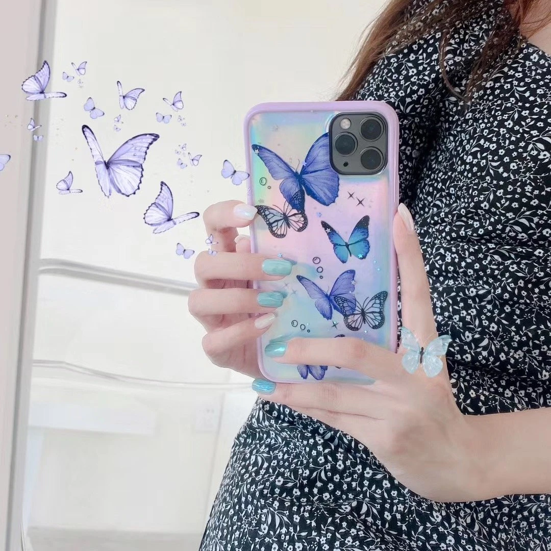 Kawaii Butterfly Glitter Phone Case 2 Kawaii Butterfly Glitter Phone Case - Image 2