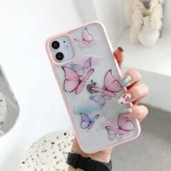 Kawaii Butterfly Glitter Phone Case