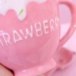 Kawaii Strawberry Ceramic Cup (400ml) – Limited Edition -Kawaiitherapy Shop 34552 5a20fa
