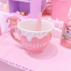 Kawaii Strawberry Ceramic Cup (400ml) – Limited Edition -Kawaiitherapy Shop 34552 cc62c6