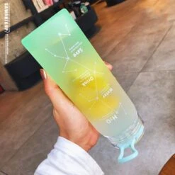 Kawaii Sky Constellation Frosted Glass Bottle (460ml) -Kawaiitherapy Shop 35015 406a60