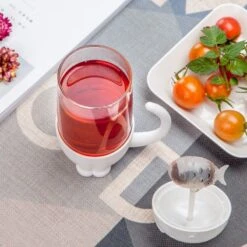 Kawaii Cat Glass Tea Mug – Limited Edition -Kawaiitherapy Shop 35260 df4c8e