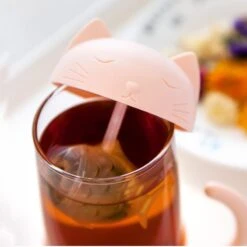 Kawaii Cat Glass Tea Mug – Limited Edition -Kawaiitherapy Shop 35260 e7c866