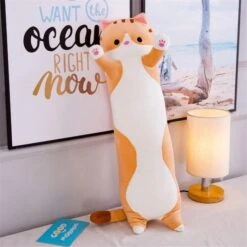Kawaii Long Cat Pillow Plush XL (90cm) -Kawaiitherapy Shop 36475 65l6nq