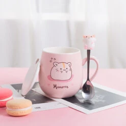 Kawaii Hamster Ceramic Cup (450ml) – Limited Edition -Kawaiitherapy Shop 37025 5vlgjy