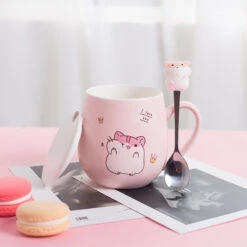 Kawaii Hamster Ceramic Cup (450ml) – Limited Edition -Kawaiitherapy Shop 37025 dqi2ad