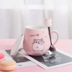 Kawaii Hamster Ceramic Cup (450ml) – Limited Edition -Kawaiitherapy Shop 37025 dsoqyp