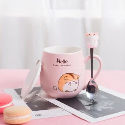 Kawaii Hamster Ceramic Cup (450ml) – Limited Edition -Kawaiitherapy Shop 37025 rixnqp