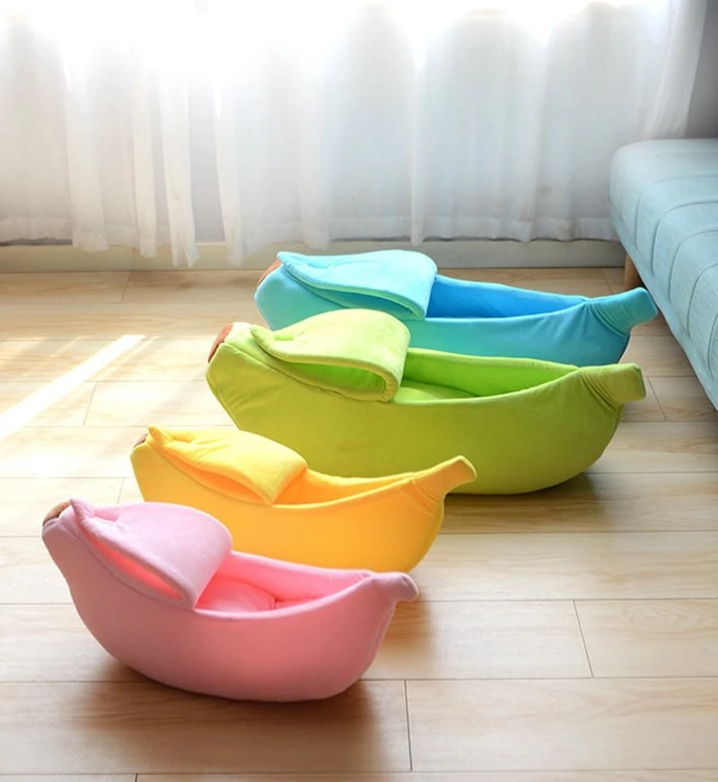 Kawaii Banana Soft Cushion Cat Bed – Limited Edition 3 Kawaii Banana Soft Cushion Cat Bed – Limited Edition - Image 3