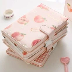 Kawaii Peach Notebook With Cover – Limited Edition
