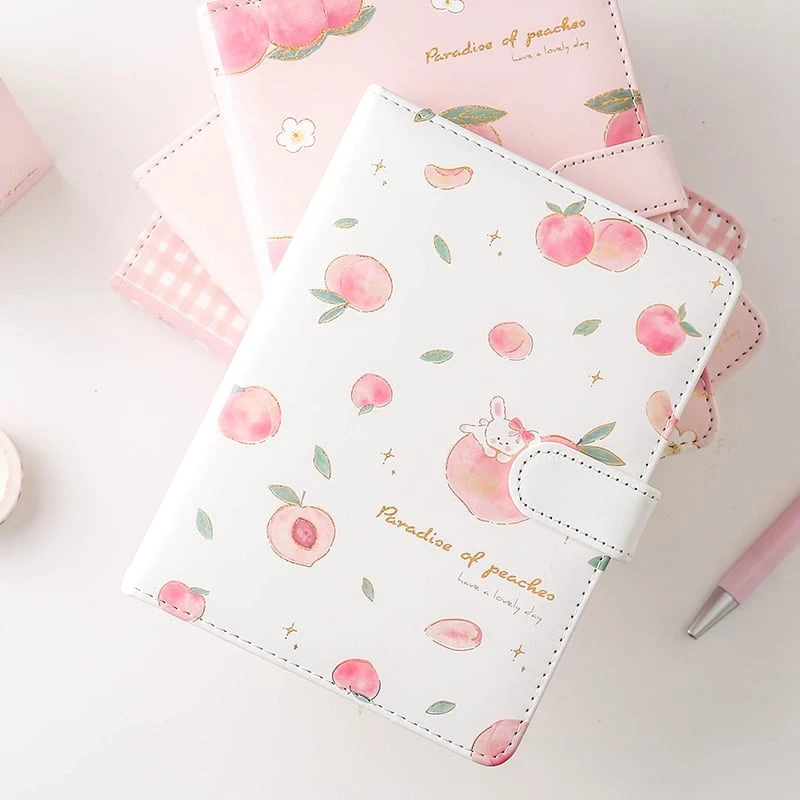 Kawaii Peach Notebook With Cover – Limited Edition 2 Kawaii Peach Notebook With Cover – Limited Edition - Image 2