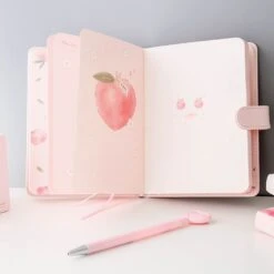 Kawaii Peach Notebook With Cover – Limited Edition 7 Kawaii Peach Notebook With Cover – Limited Edition -Kawaiitherapy Shop 37566 zvj4kf